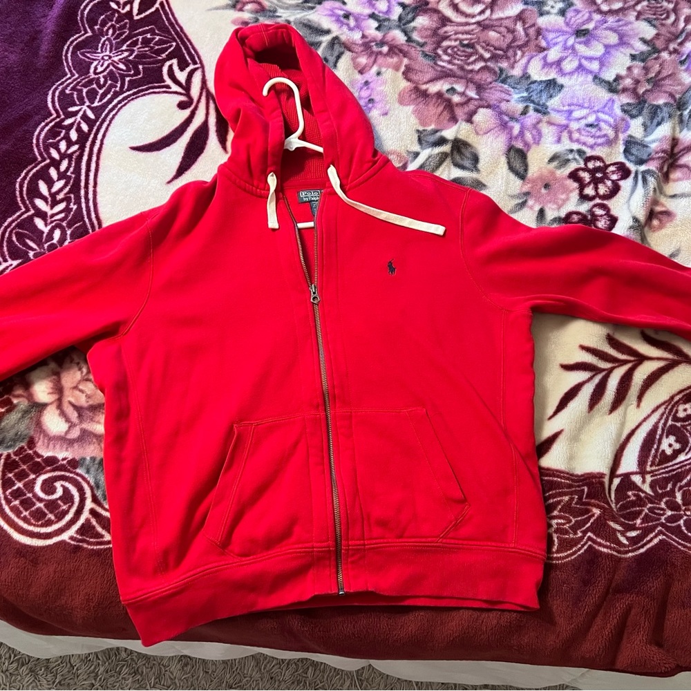 Ralph Lauren red XXL zip up hoodie